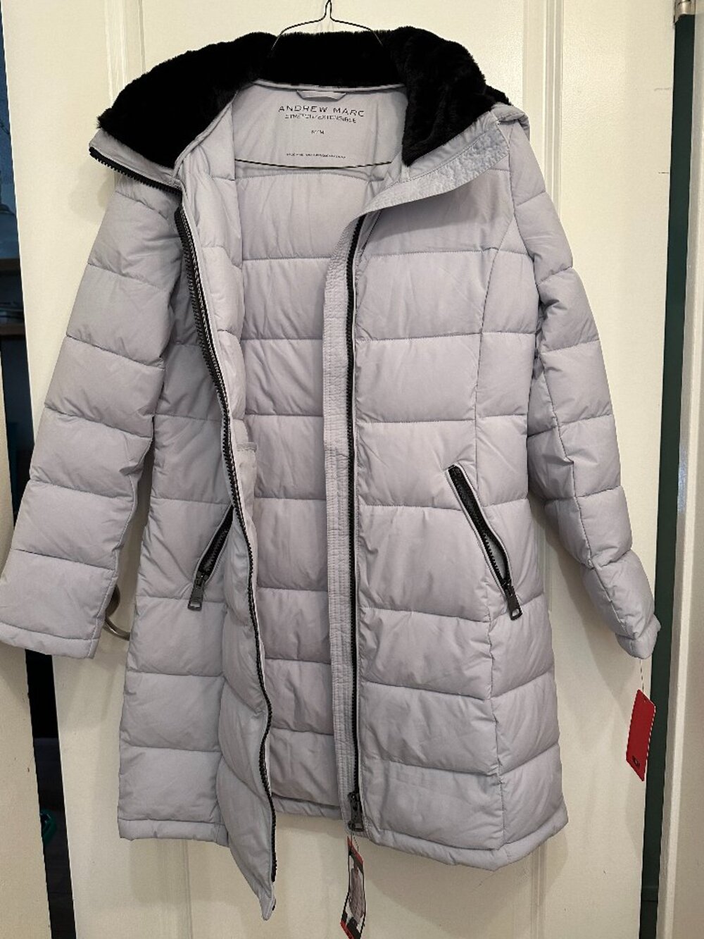 Andrew Marc Women's Long Stretch Parka Size M NWT